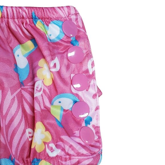 iPlay Swim Diaper Pink Toucan Print Size 3T – Reusable Baby Toddler Swimsuit Dia - Picture 5 of 7